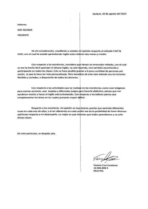 Cartas Testimoniales